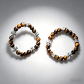 Cross Charm Tiger Eye Luck Bracelet