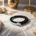 Comeback Obsidian & Aquamarine Career Bracelet