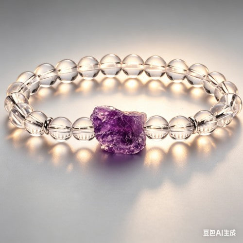 Amethyst Purple Aura Talisman Bracelet