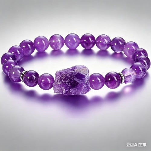 Amethyst Purple Aura Talisman Bracelet