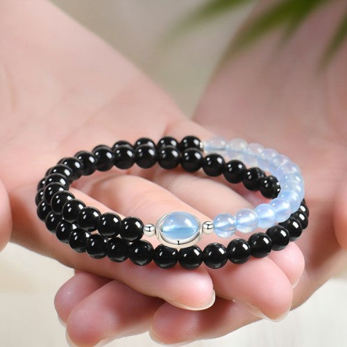 Comeback Obsidian & Aquamarine Career Bracelet
