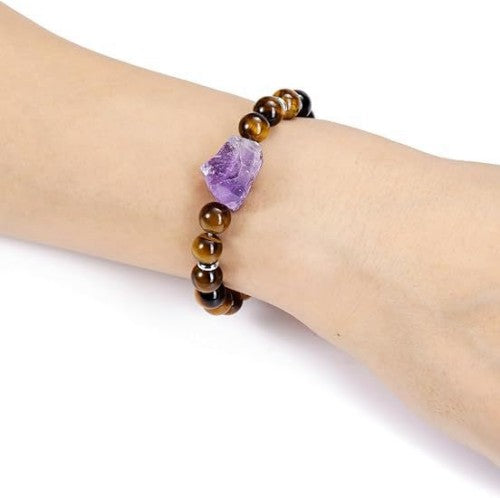 Amethyst Purple Aura Talisman Bracelet